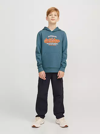 JACK & JONES | Sweat à capuche garçon - Hoodie JJELOGO | petrol